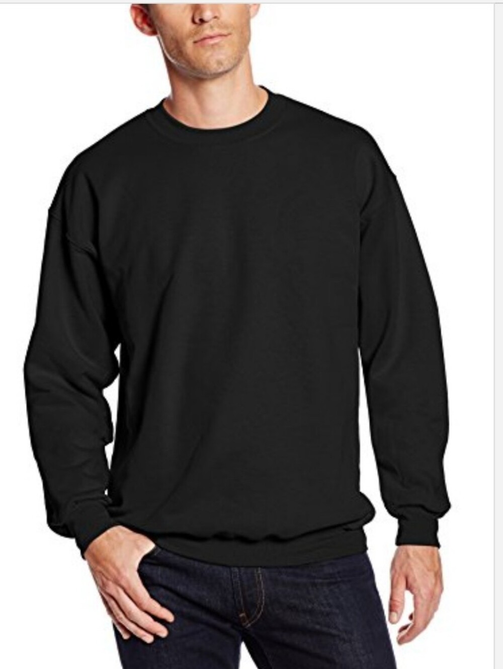 Hanes Ultimate Men S Heavyweight Fleece Crewneck Sweatshirt Black L NWT. Gift